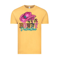 Vintage Mustard valentines day cowgirl hat and howdy Vintage Tee - AdoDesignShop