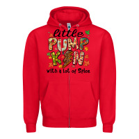 Red little pumpkin with a lot of spice Zipper Hoodie - MaliasSmallBusiness