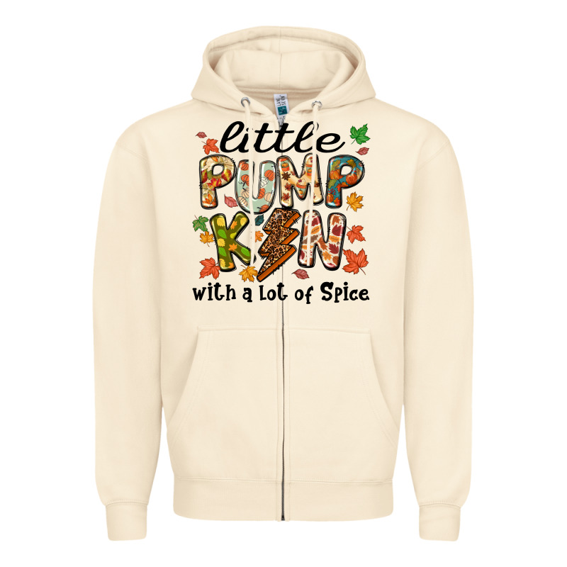 Little Pumpkin With A Lot Of Spice Zipper Hoodie by MaliasSmallBusiness | Teevron