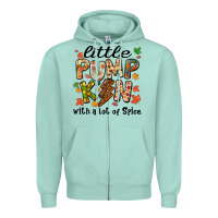 Seafoam little pumpkin with a lot of spice Zipper Hoodie - MaliasSmallBusiness