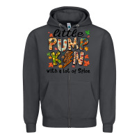 Smoke little pumpkin with a lot of spice Zipper Hoodie - MaliasSmallBusiness