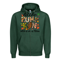 Sports Green little pumpkin with a lot of spice Zipper Hoodie - MaliasSmallBusiness