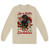 Christmas Life Is Better With A Dachshund Long Sleeve Tee | Teevron