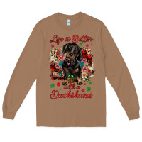 Toasted Coconut Christmas life is better with a dachshund Long Sleeve Tee - JahusDesignShop
