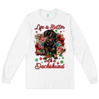 White Christmas life is better with a dachshund Long Sleeve Tee - JahusDesignShop