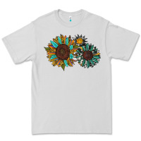 Dove Grey western sunflowers Premium Tee - RanaPortraitStore