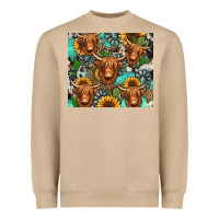 Mushroom long haired shaggy cow western Heavyweight Sweatshirt - Jasminsmagicworld