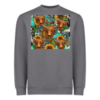 Storm long haired shaggy cow western Heavyweight Sweatshirt - Jasminsmagicworld