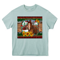 Arona christmas farm and horse Heavy Core Tee - RanaPortraitStore