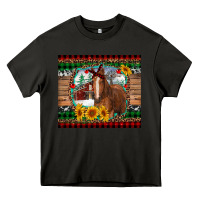 Asphalt christmas farm and horse Heavy Core Tee - RanaPortraitStore