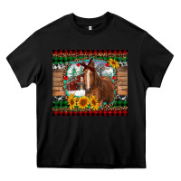 Black christmas farm and horse Heavy Core Tee - RanaPortraitStore