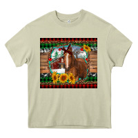 Mossy christmas farm and horse Heavy Core Tee - RanaPortraitStore