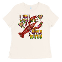 Bone mardi gras i just want to be loved bayou crawfish Ladies Tee - RanaPortraitStore