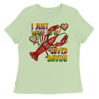 Matcha mardi gras i just want to be loved bayou crawfish Ladies Tee - RanaPortraitStore