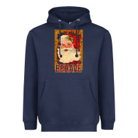 Navy Behave Santa Heavyweight Hoodie - Bettercallsaul