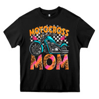 Black motocross mom Heavy Core Tee - texasbilliewilder