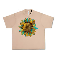 Burro sunflower with leopard and turquoise Urban Heavy Tee - Artiststas