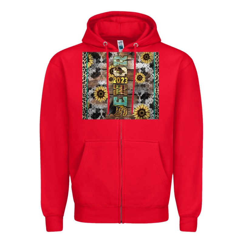 Senior 2023 Western Zipper Hoodie by NancyCooperArtShop | Teevron