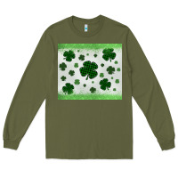 Army Green shamrock Long Sleeve Tee - MaliasSmallBusiness