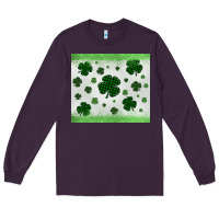 Plum shamrock Long Sleeve Tee - MaliasSmallBusiness