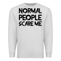 Dove Grey Normal People Scare Me Premium Sweatshirt - Bettercallsaul
