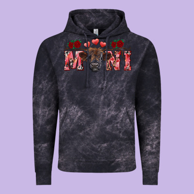 Valentines Day Mini Black Vintage Hoodie Designed By Ranaportraitstore