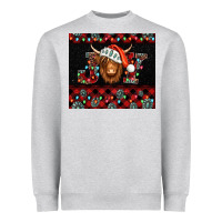 Heather Grey joy shaggy cow christmas Heavyweight Sweatshirt - Jasminsmagicworld