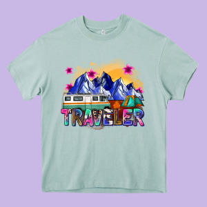 Traveler Heavy Core Tee Designed By Zillion Design Studio