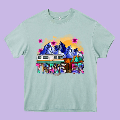 Traveler Heavy Core Tee Designed By Zillion Design Studio
