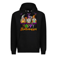 Black Happy Halloween Gnomes Premium Hoodie - texasbilliewilder