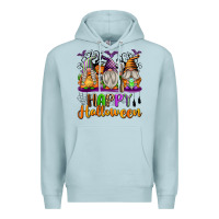 Blue Mist Happy Halloween Gnomes Premium Hoodie - texasbilliewilder