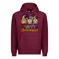 Burgundy Happy Halloween Gnomes Premium Hoodie - texasbilliewilder