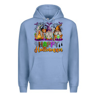 Colony Blue Happy Halloween Gnomes Premium Hoodie - texasbilliewilder