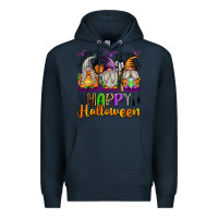 Navy Happy Halloween Gnomes Premium Hoodie - texasbilliewilder