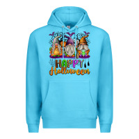 Ocean Blue Happy Halloween Gnomes Premium Hoodie - texasbilliewilder