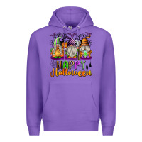 Purple Happy Halloween Gnomes Premium Hoodie - texasbilliewilder
