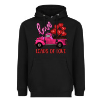 Black valentine's day loads of love turck with balloons Heavyweight Hoodie - RanaPortraitStore