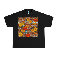 Black pumpkin plaid sunflower seamless min Urban Heavy Tee - AdoDesignShop
