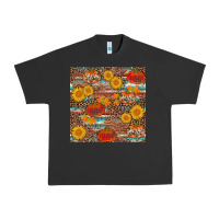 Pigment Black pumpkin plaid sunflower seamless min Urban Heavy Tee - AdoDesignShop