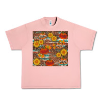 Salmon pumpkin plaid sunflower seamless min Urban Heavy Tee - AdoDesignShop