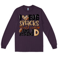 Plum i love big sacks tight ends and a strong d Long Sleeve Tee - MaliasSmallBusiness