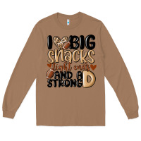 Toasted Coconut i love big sacks tight ends and a strong d Long Sleeve Tee - MaliasSmallBusiness
