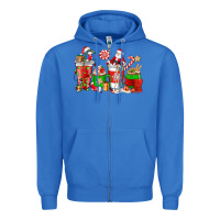 True Royal Santa coffee cups Zipper Hoodie - NancyCooperArtShop