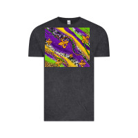 Vintage Black mardi gras fleur delis leopard and cowhide Vintage Tee - AdoDesignShop
