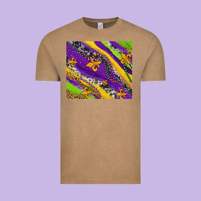 Mardi Gras Fleur Delis Leopard And Cowhide Vintage Tee Designed By Adodesignshop