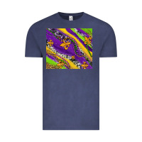 Vintage Denim mardi gras fleur delis leopard and cowhide Vintage Tee - AdoDesignShop
