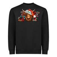 Black joy christmas shaggy cow Heavyweight Sweatshirt - Jasminsmagicworld