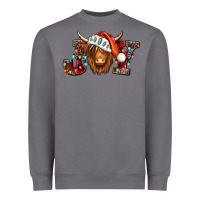 Storm joy christmas shaggy cow Heavyweight Sweatshirt - Jasminsmagicworld