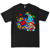 Black autism sunflower gnome Premium Tee - Zillion Design Studio