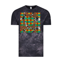 Cloud Black western autism seamless pattern Vintage Tee - Artiststas
